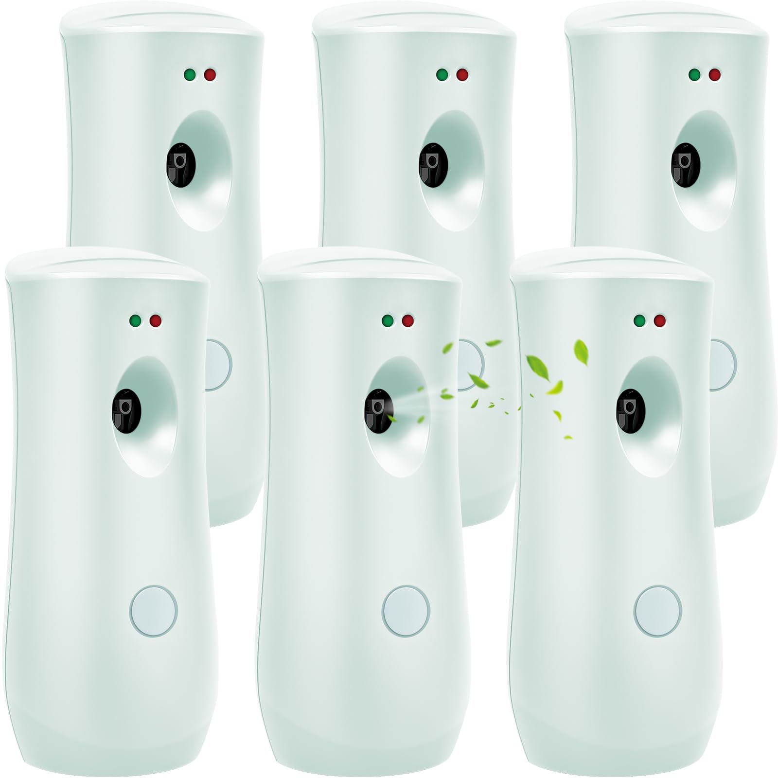 6 Pcs Automatic Air Freshener Spray Dispenser, Wall Mounted Free Standing Restroom Air Freshener, Automatic Sprayer Dispenser for Bathroom Office Commercial