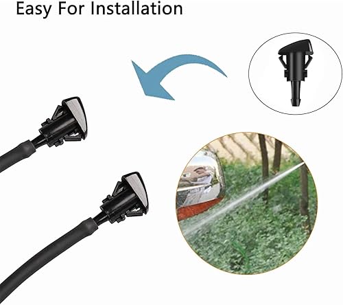 Miniatura 4 de Kit de reemplazo de boquillas de limpiaparabrisas delantero compatible con Dodge RAM 1500 2500, Grand Cherokee, Patriot, Charger y más. Boquillas de