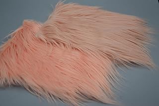 Tela de Felpa Rosa Suave Tela De Piel Sintética 25x45cm Pelo De Pelo Largo Tela De Felpa Shaggy para DIY Craft,Cosplay, Costume,Decoration,Sewing, Plush Toy,Coat Collar(Color:Rosa)