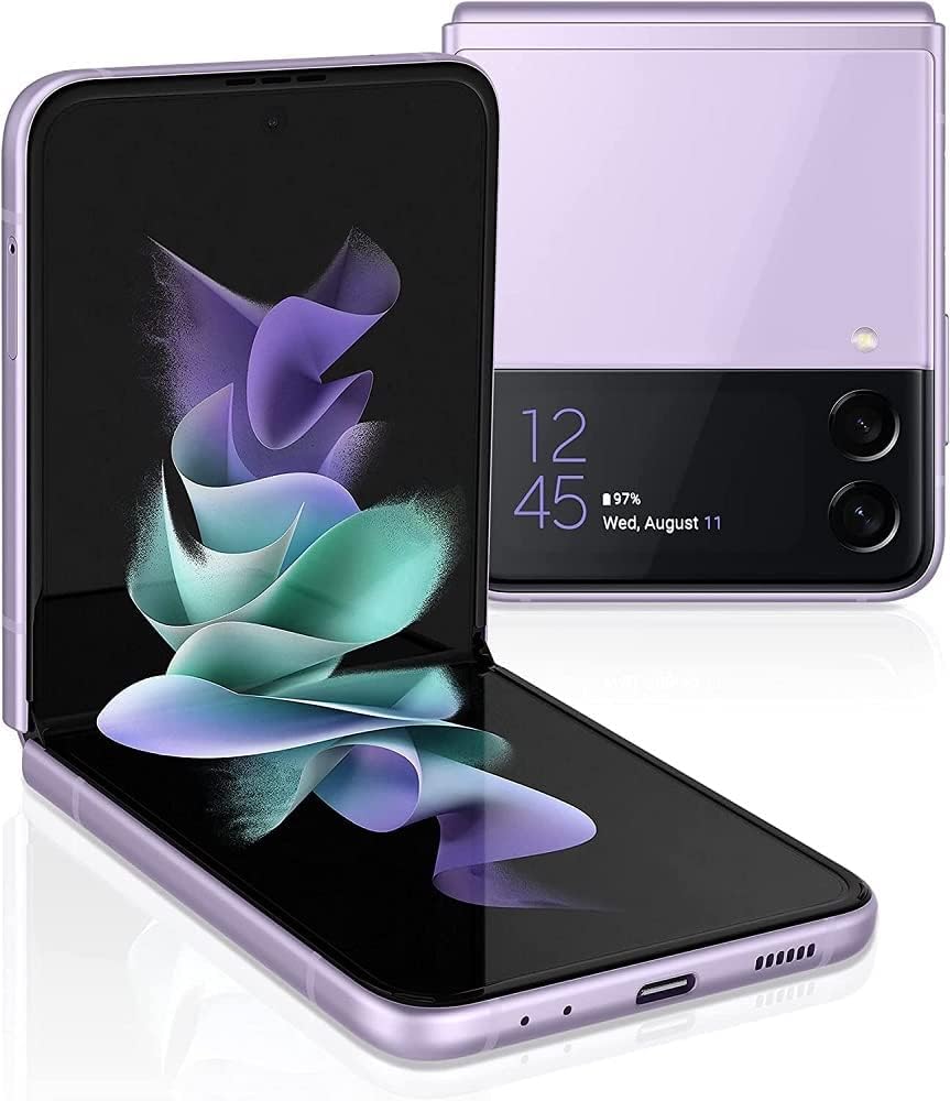 SAMSUNG Galaxy Z Flip 3 5G, US Version, 128GB, Lavender – Unlocked (Renewed)