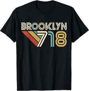 Brooklyn 718 New York City State Vintage Brooklyn Area Code T-Shirt