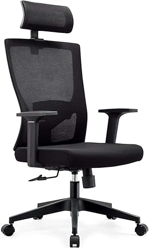 Silla de oficina ergonómica con respaldo alto y soporte lumbar reclinable de 140 silla de computadora ajustable con reposacabezas sillas de malla