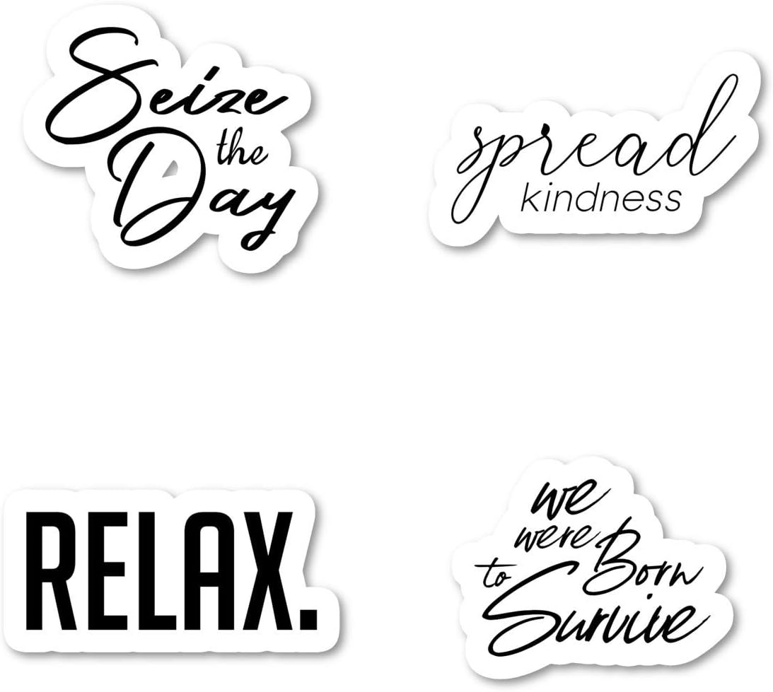 Inspirational Quote Sticker Pack Sticker Pack Inspirational Stickers 4 Pack
