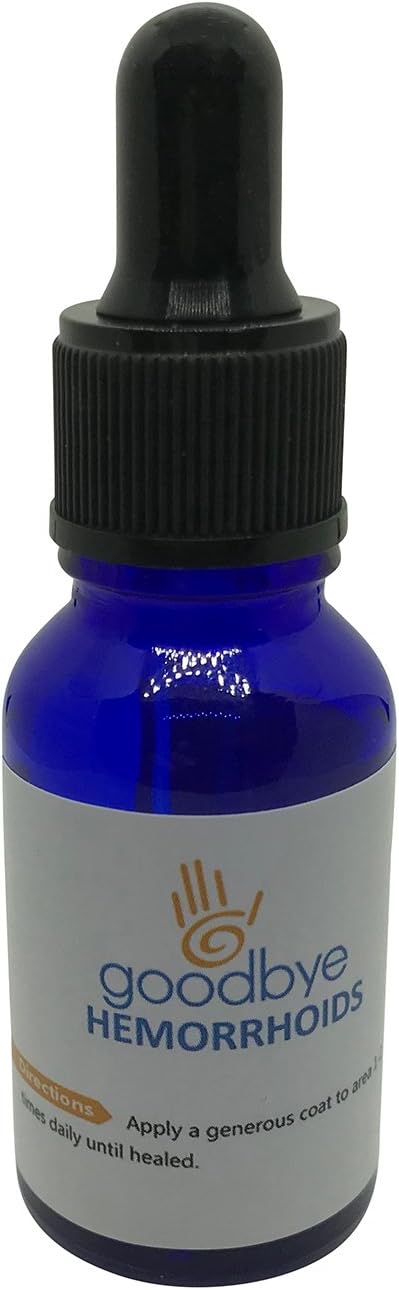 GoodBye Hemorrhoids Essential Oil Serum | Organic and All Natural Hemorrhoid Treatment Solution | Effective Pain Relief, Itching and Burning Symptoms | Homeopathic Healing Remedy As Soothing as Cream
