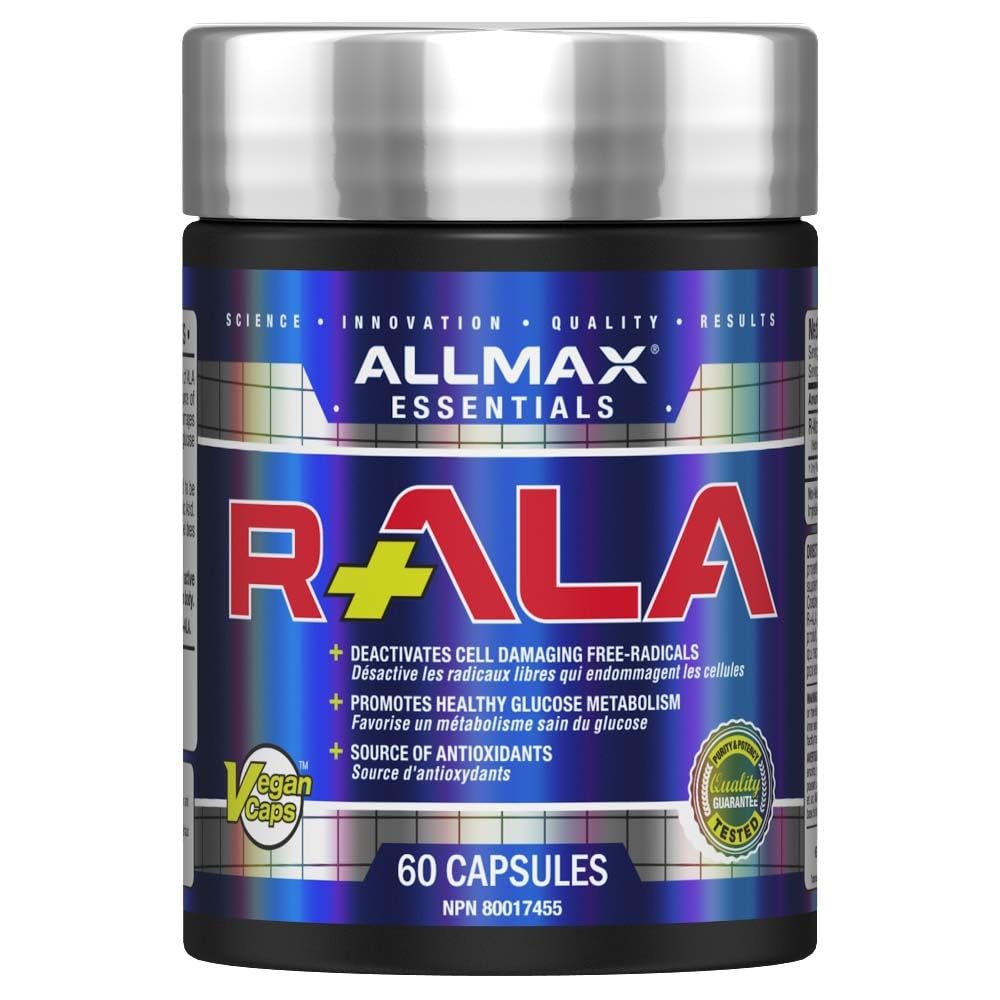ALLMAX R+ALA - 60 Capsules - Powerful Antioxidant - Increases Nutrient Delivery - 60 Servings