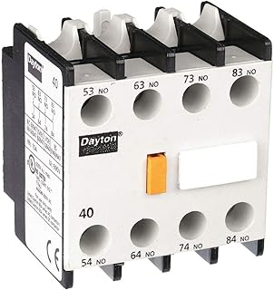 Dayton 6EAT4 Aux Contact, Iec, 4No, 120Vac/240Vdc