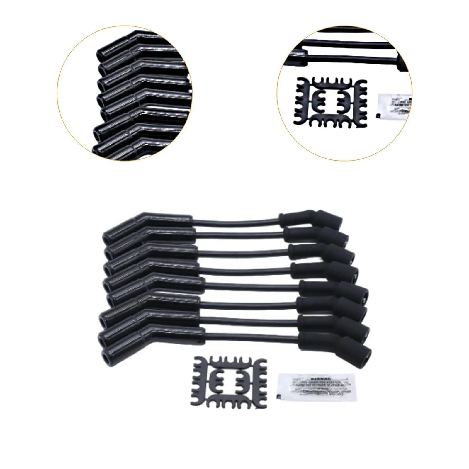 Juego de Cables para bujías, Accesorio Profesional, Resistente y práctico para ensamblar. Conectores de bujías, Kit de Cables de Encendido, Piezas de Repuesto.