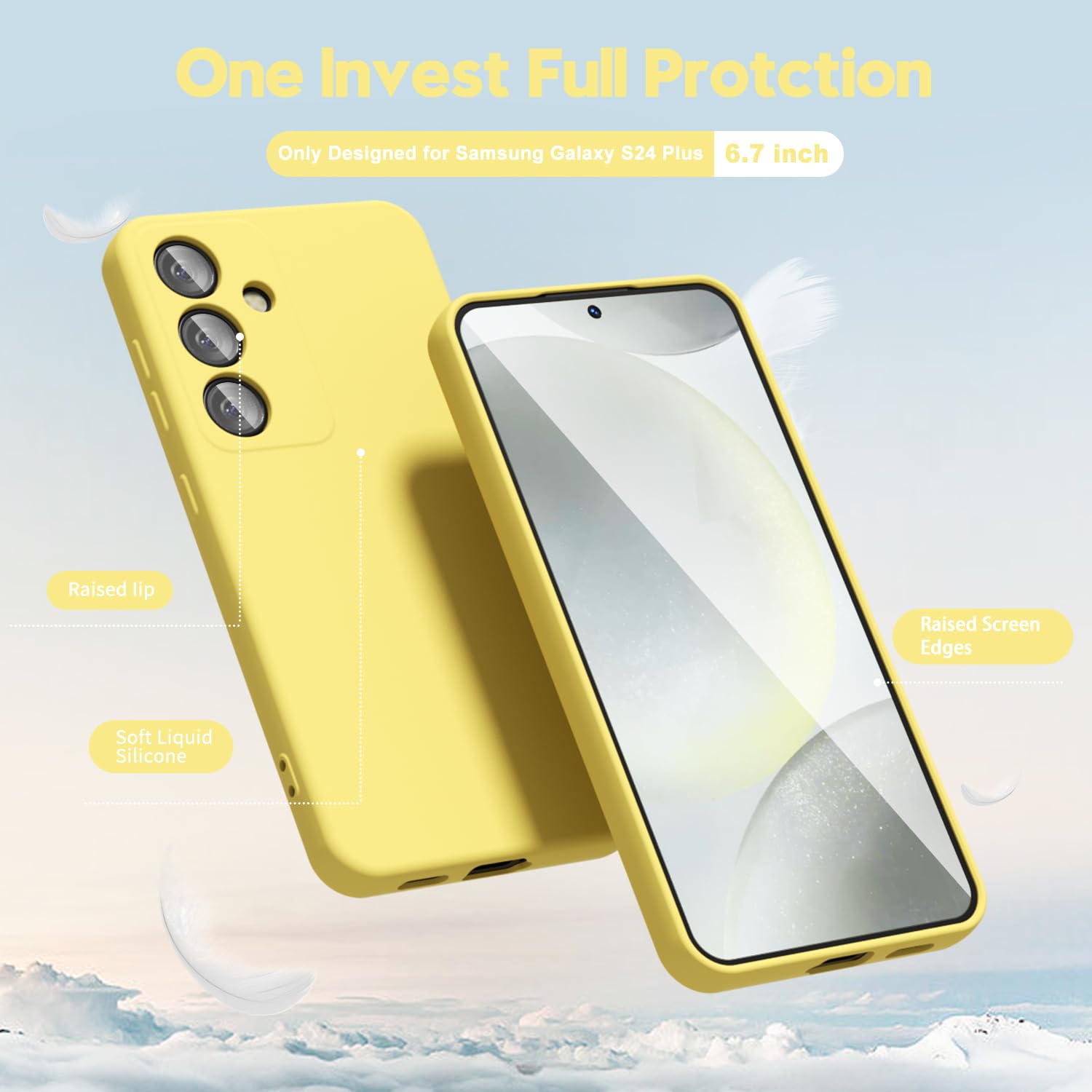 oakxco for Samsung Galaxy S24 Ultra Phone Case Liquid Silicone, Thin Slim Soft Rubber Gel TPU Plain Simple Cover for Women Girl Cute, Matte Solid Color, Brown Khaki Nude — view 66