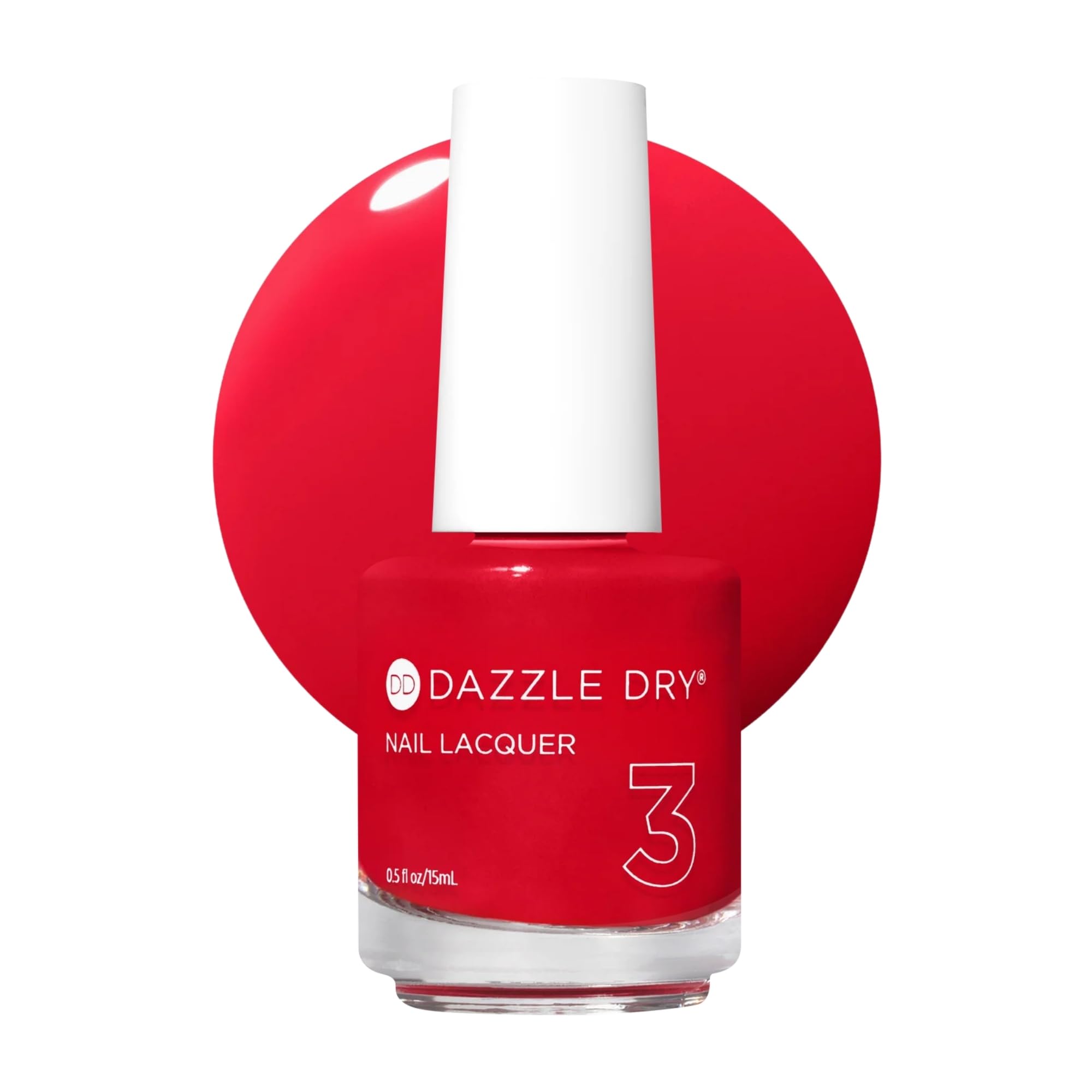 Dazzle Dry Nail Lacquer Step 3 – Pep Rally, Tomato Red, 0.5 fl oz