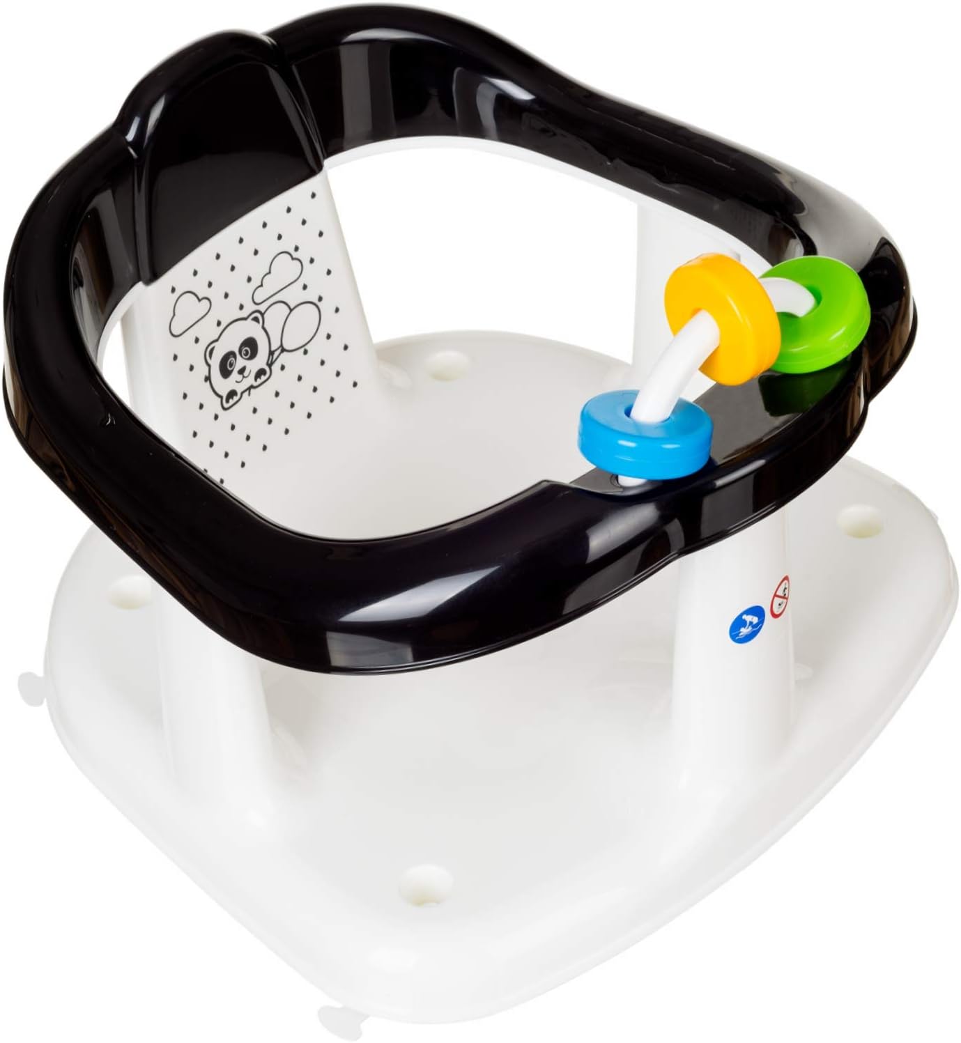 6204 Maltex Silla de baño para bebé/anillo de baño/asiento de baño PANDA Negro/Blanco