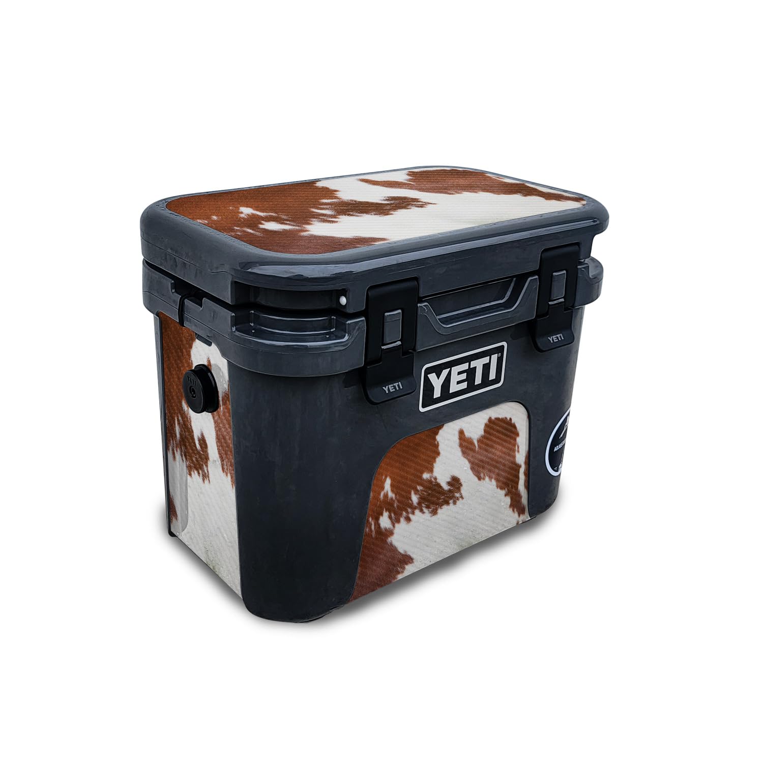Carbon Fiber Skin Compatible with Yeti Roadie 15 Hard Cooler - Cow Hide - Premium 3M Vinyl Protective Wrap Decal Cover - Easy to Apply | Crafted in The USA by MightySkins