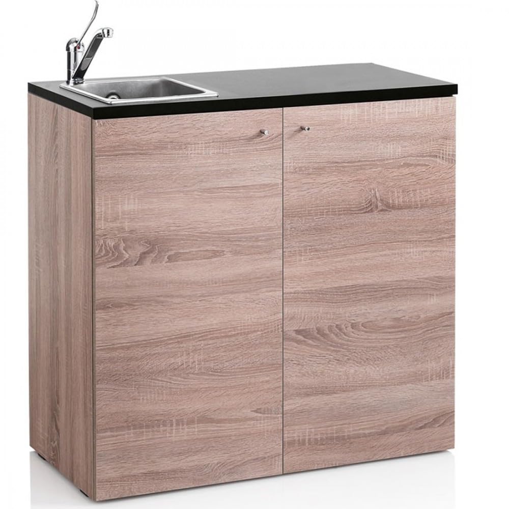 Mueble de servicio con lavabo para peluquería y centro de estética Rover-Wengué