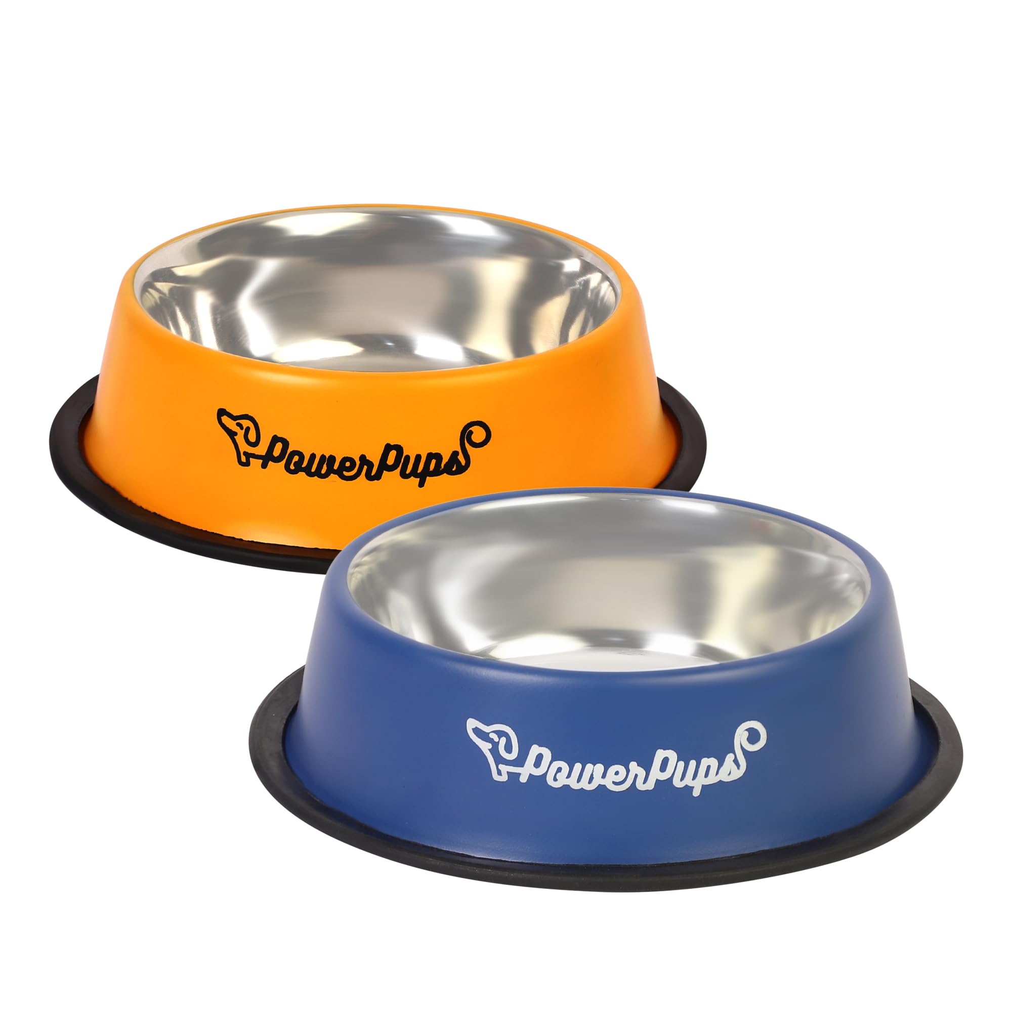PowerPups Stainless Steel Pet Feeding Bowl For Dog & Cat (Set Of 2) (700Ml - Medium, Blue + Yellow), 21 X 16 X 6 Cm (B0CLKKZRBL) Amazon Price History, Amazon Price Tracker