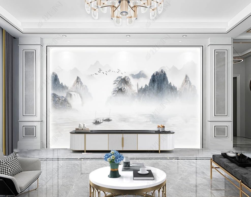 Papier peint intissé paysage grand format pour une déco de salon moderne