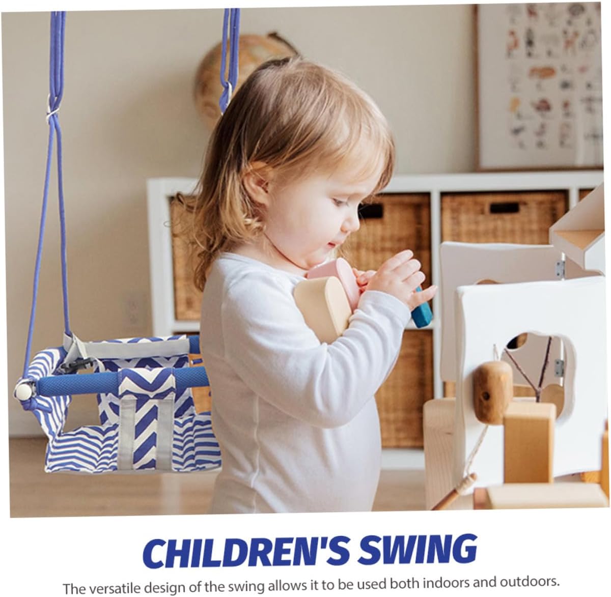 VICASKY Outdoor Swing with Sturdy Canvas and Metal Frame Versatile Hanging Swing Chair for Backyard Garden and Indoor Play for Birthday and Holiday Fun