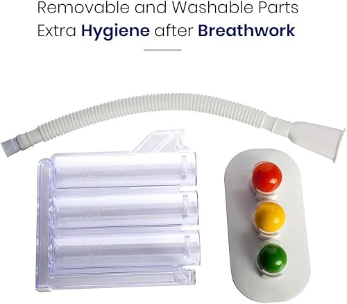 Miniatura 7 de HealthAndYogaTM - Ejercitador de respiración profunda - Sistema de medición de ejercicio de respiración