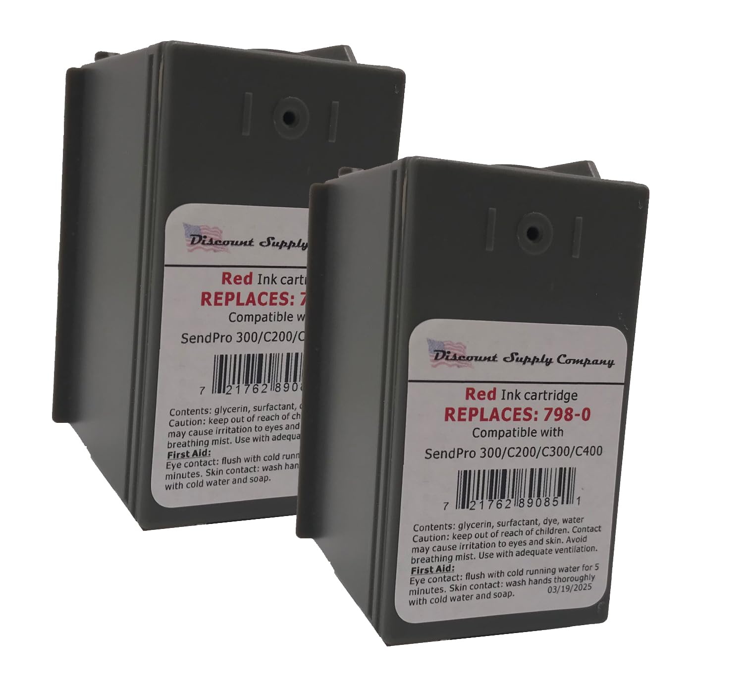 2-Pack of SL-798-0 Compatible Ink Cartridges for Sendpro C200, C300 and C400 Postage Meters Supply Co.