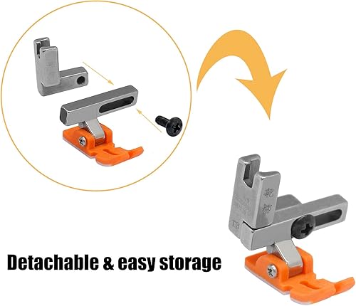 Miniatura 2 de YEQIN 2 prensatelas universales de plástico #T3 tres en uno, prensatelas multifuncionales ajustables izquierdo y derecho para máquina de coser de