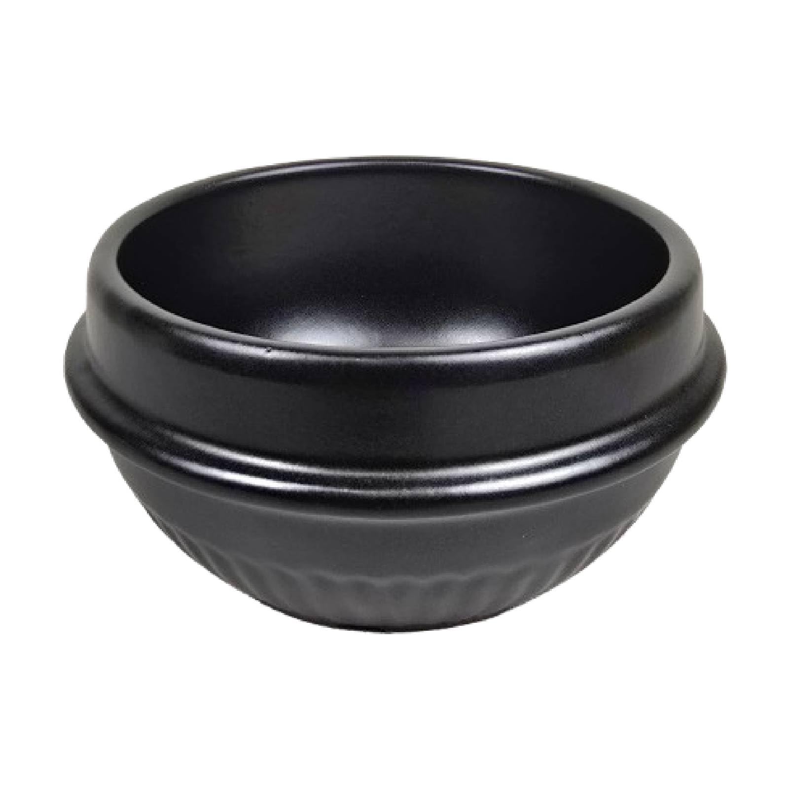 Photo 1 of Korean Hot Pot Ttukbaegi 5.5 Inch Clay Cooking Bowl, Direct Fire Safe Ceramic Stew Pot for Soup, Rice, Noodle, Microwave & Dishwasher Safe Earthenware, Made in Korea, Black Mini Casserole