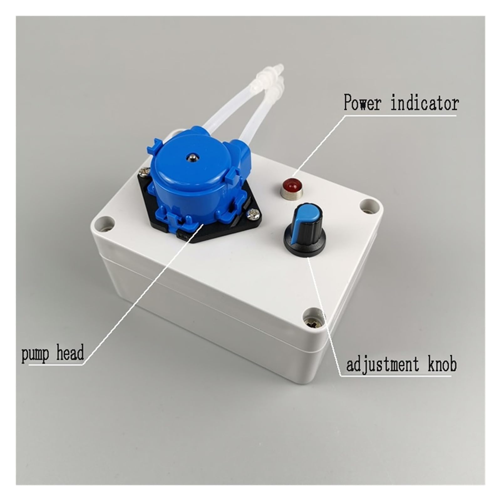Schlauchpumpe, Miniatur-Schlauchpumpe, selbstansaugende Pumpe, Umwälzpumpe, Dosierpumpe, Labor, Lebensmittelqualität, 10–70 ml, einstellbar mit Fußschalter