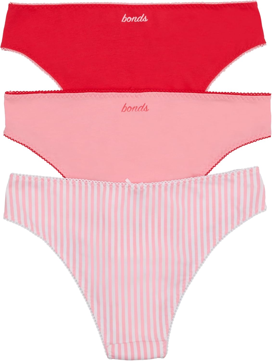 Bonds womens Picot Trim Icons Skimpy Underwear in Stretchy Cotton Blend for Women, 3-pack - Image 5
