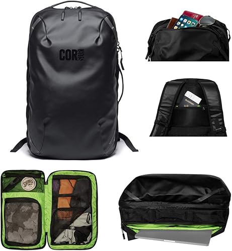 Miniatura 7 de Mochila de viaje  Mochila de transporte para laptop aprobada por vuelo con bolsillos secretos para pasaporte  The Island Hopper de Cor Surf, Negro,