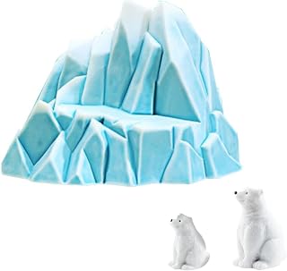 Decoração do peixes - Iceberg ártico e paisagem urso polar | Ornamento resina para decoração tanques peixes, tartarugas, répteis, anfíbios Purble