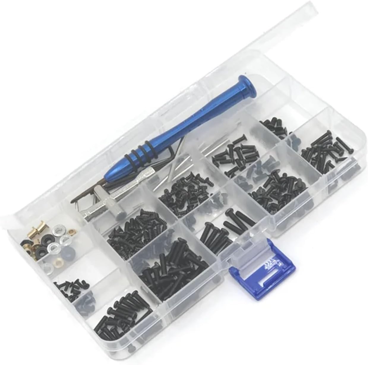 for WLtoys 144010 144001 144002 124016 124017 124018 124019 Metal Upgrade Retrofit Screw Tool Box RC Car Remote Accessories
