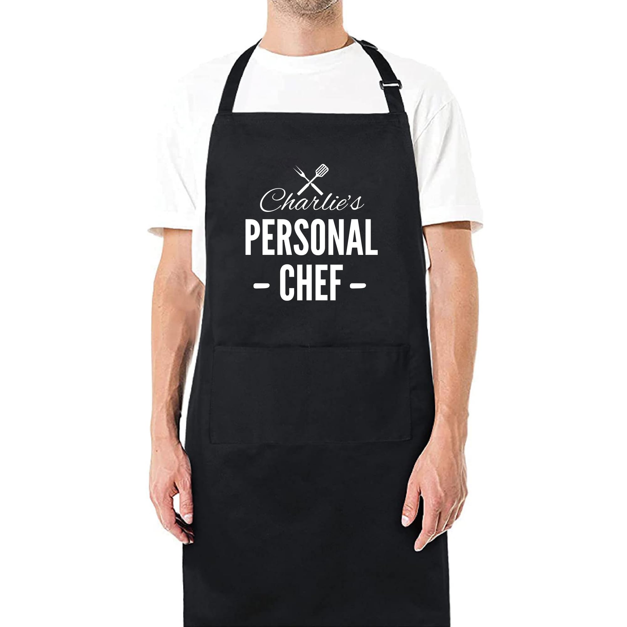 Personal Chef Custom Name Apron Personalized Apron for Chefs, Home Cooks, and Cooking Enthusiasts - Adjustable Durable and Stylish Kitchen Apron BBQ Chef Custom Apron