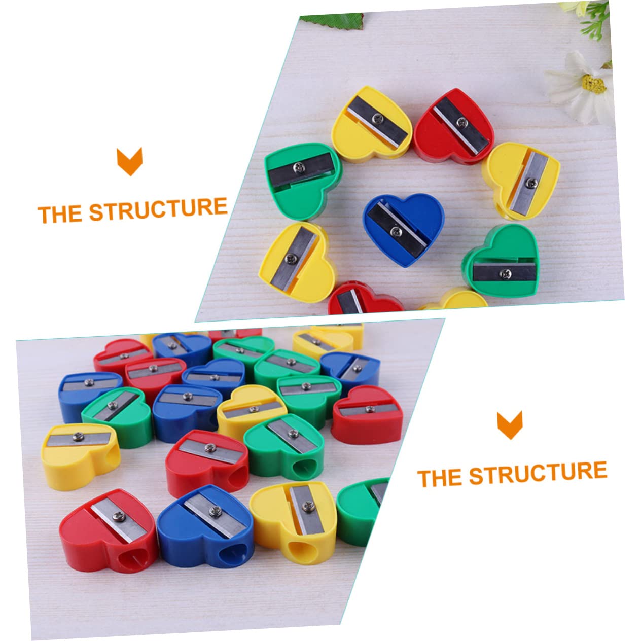HOMSFOU 4 Set Temperamatite Manuale Design Carino Per Facile Trasportare E Riporre Adatto Per Scuola E Ufficio 40 Pezzi * 4
