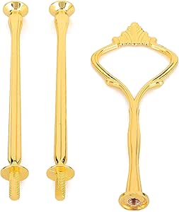 3-Tier Cake Stand Hardware - Gold Round Tiered Display For Cupcakes & Desserts