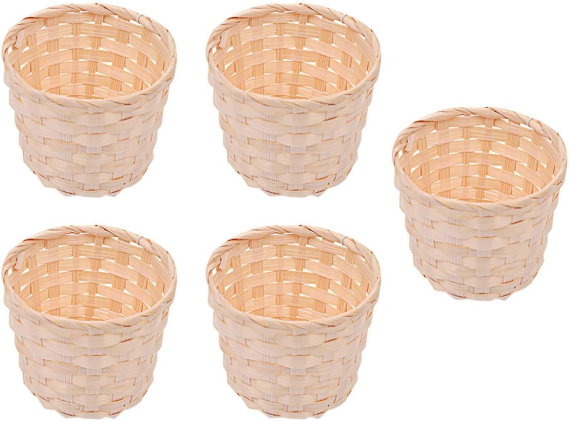 25 pcs Bin Handles, Flower for Country with Toys Xx.cm Pot Baskets .x.x.inch Mini Flowerpot Size Cm Organization Held Snack Basket, Favors Pots Useful Basket: X Balcony Food Candy (Wood Colorx6pcs