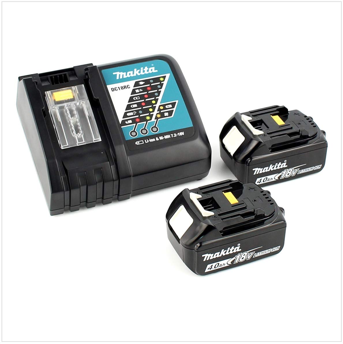 Makita DGA 513 RMJ akumulatorowa szlifierka kątowa 18 V 125 mm bezszczotkowa + 2 x akumulator 4,0 Ah + ładowarka + Makpac