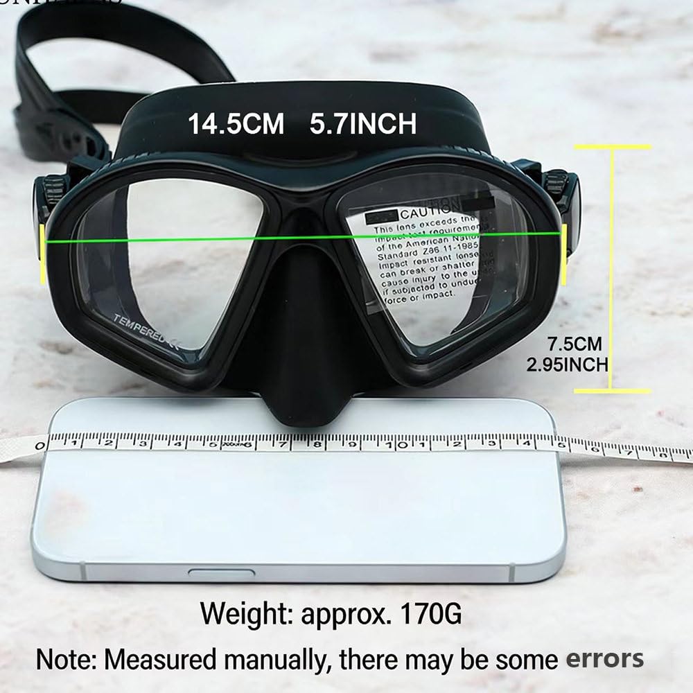 MáScara De Buceo Y Snorkel PanoráMica, Gafas De Buceo con System Antivaho, MáScara De Cristal Templado para Apnea Y Buceo— Ideal para Buceo, Snorkel Y NatacióN. C