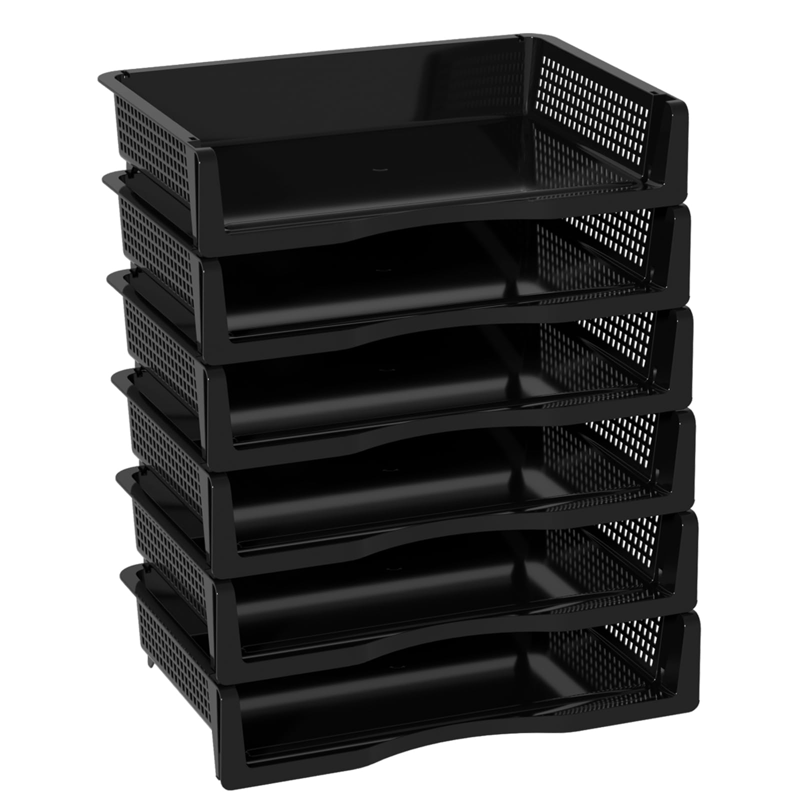 Bandejas de escritorio negras Xyskin organizador de documentos para teletrabajo