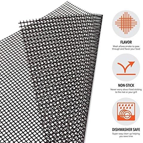 Miniatura 5 de Tapete de malla para parrilla, antiadherente, para verduras, pescado, fajitas, camarones, revestimiento de hojas para parrilla, accesorios