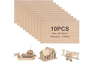 Sasylvia 1/16' Balsa Wood Sheets for Crafts