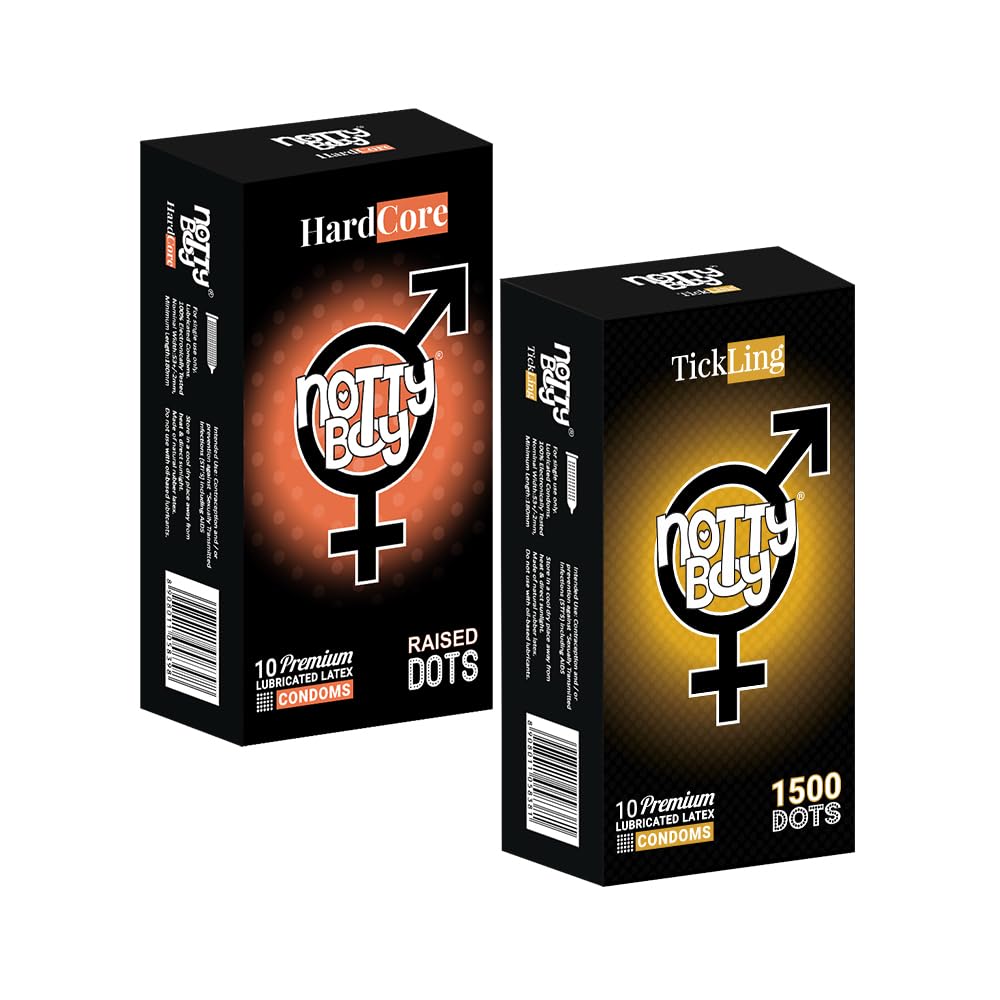 NOTTY BOY Hardcore Raised Dots Condom And 1500 Super Dotted Condoms - 20 Count-image-29
