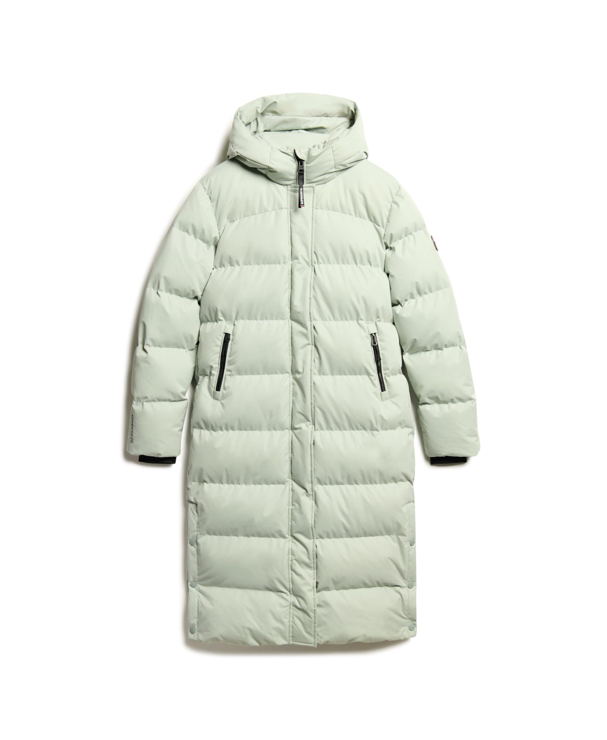 Superdry Abrigo largo acolchado de microfibra para mujer