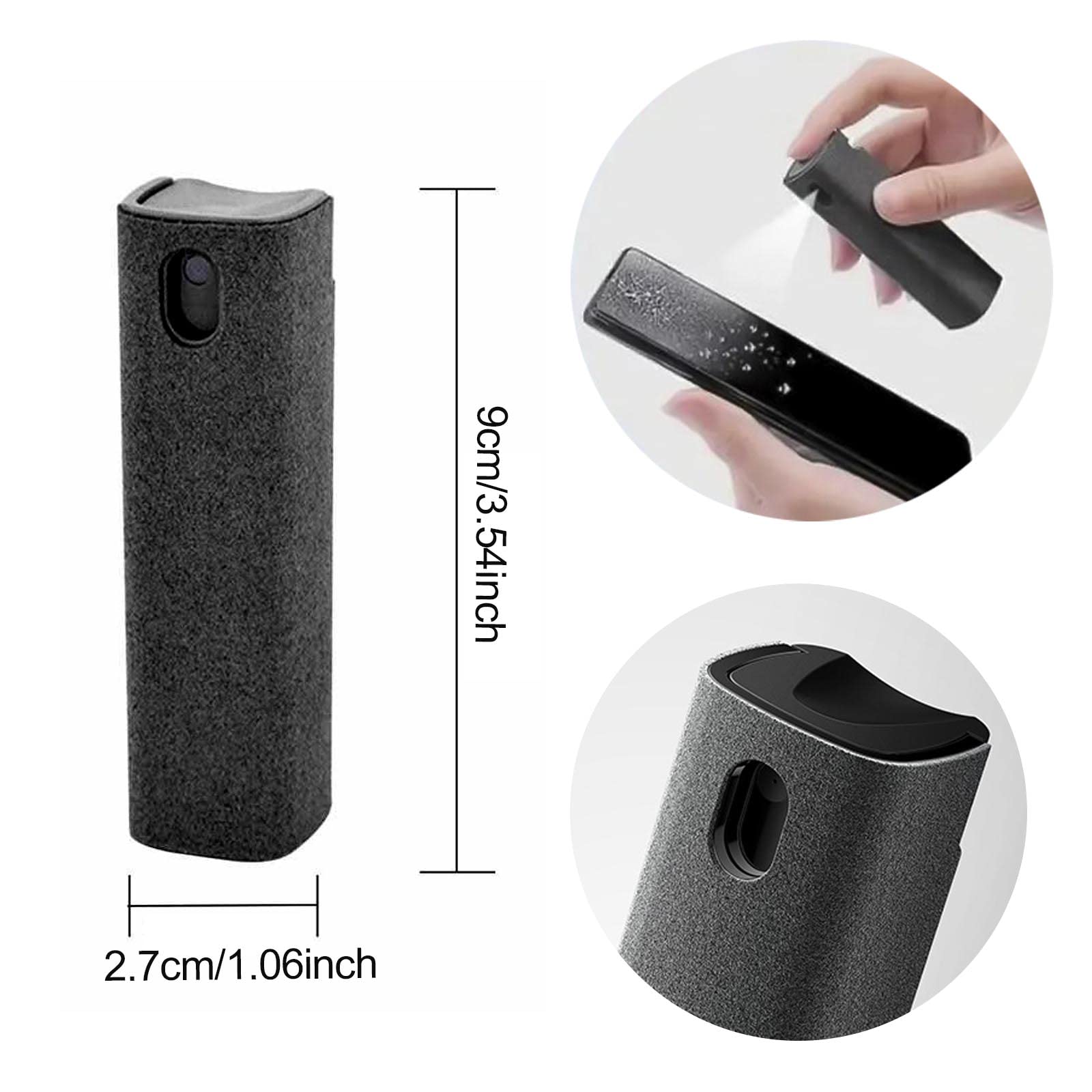 GWAWG 2 Pezzi Spray Pulisci Schermo 3 In 1 Screen Cleaner con Panno Microfibra per Auto Display Cellulare Laptop PC iPhone iPad