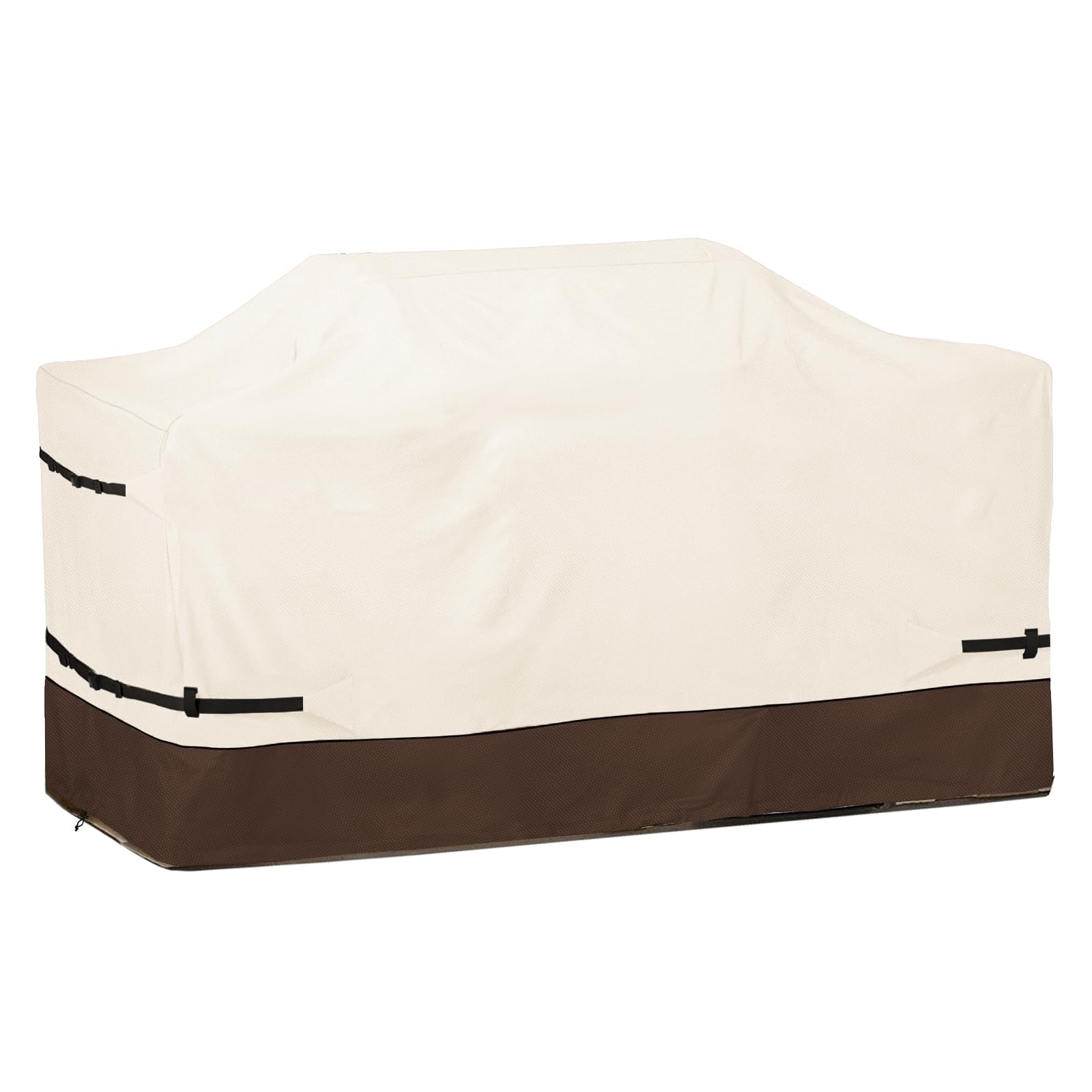 Bitubi 98 Inch Island Grill Cover - 600D Heavy Duty Waterproof All Weather Protection Extra Large Grill Cover,Beige & Brown