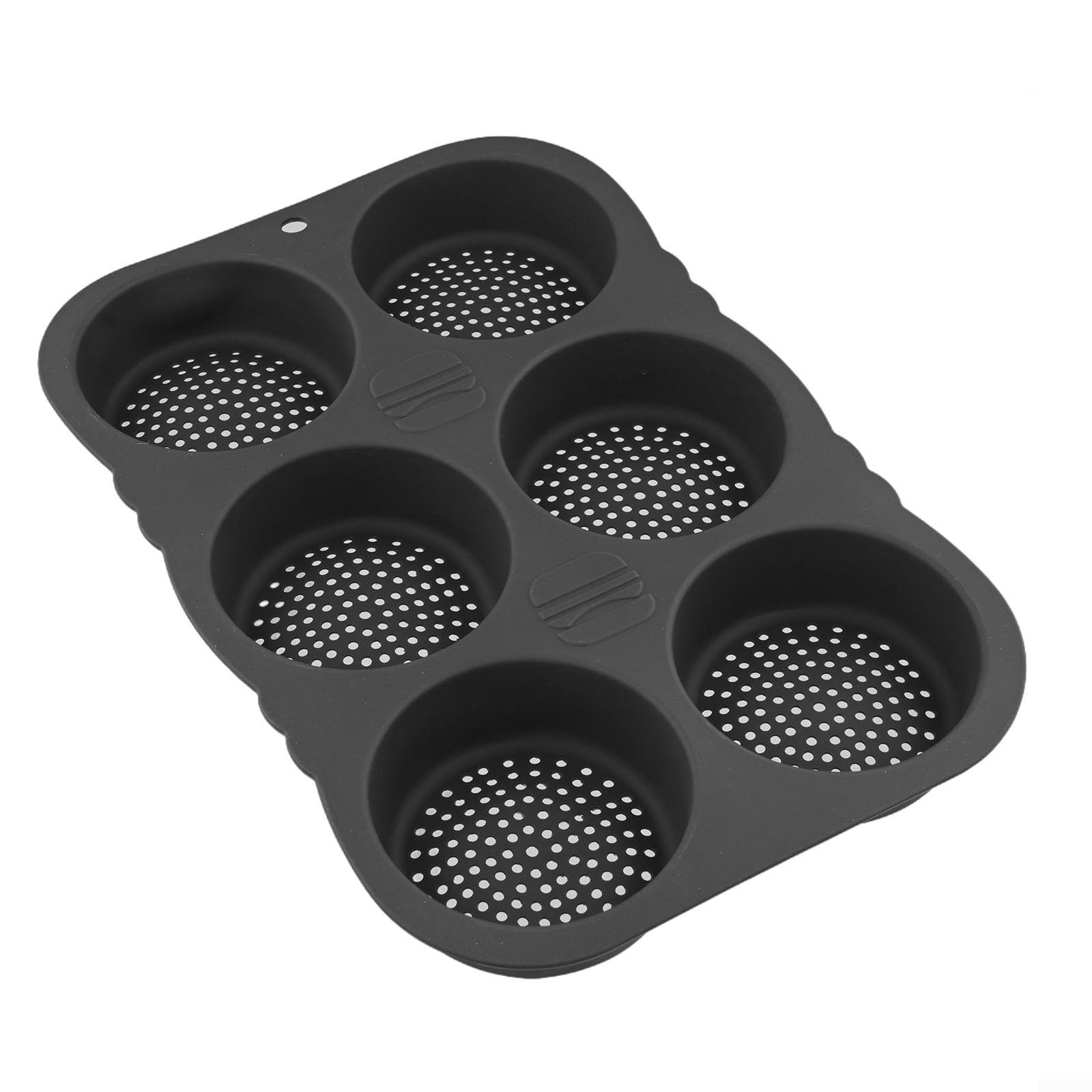 Molde de silicona antiadherente para panecillos y panecillos caseros, color gris, 34 cm