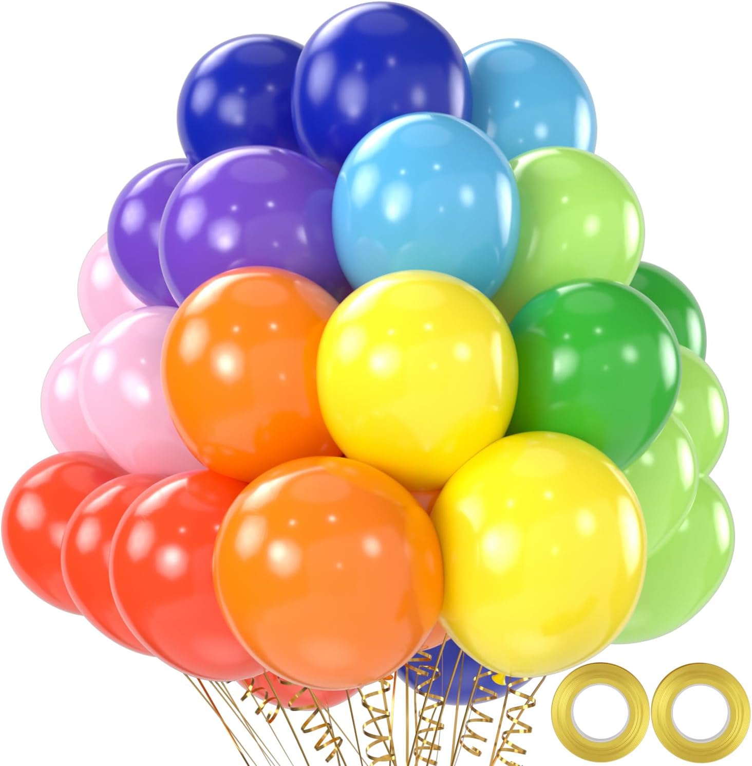 Amazon.com: 110pcs Muti colored Balloons, 12inch Colorful Latex Party ...