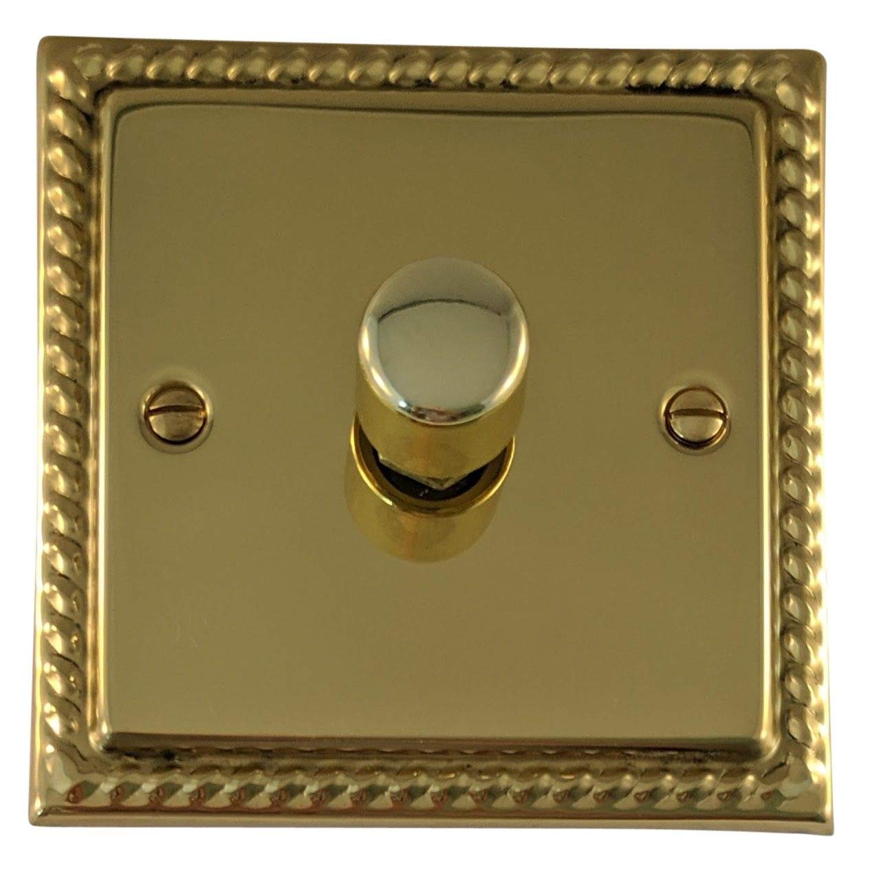 G&H Brassware Gold Mb511 250W One Gang Georgian Polished Brass Led Dimmer
