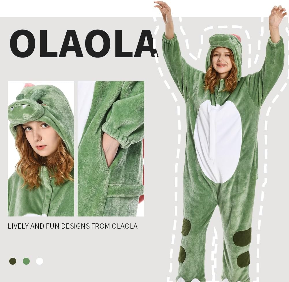 OLAOLA Adult Onesie, Animal Halloween Costume, Unisex Onesies Plush Cosplay Pajamas One-Piece Sleepwear - Image 7