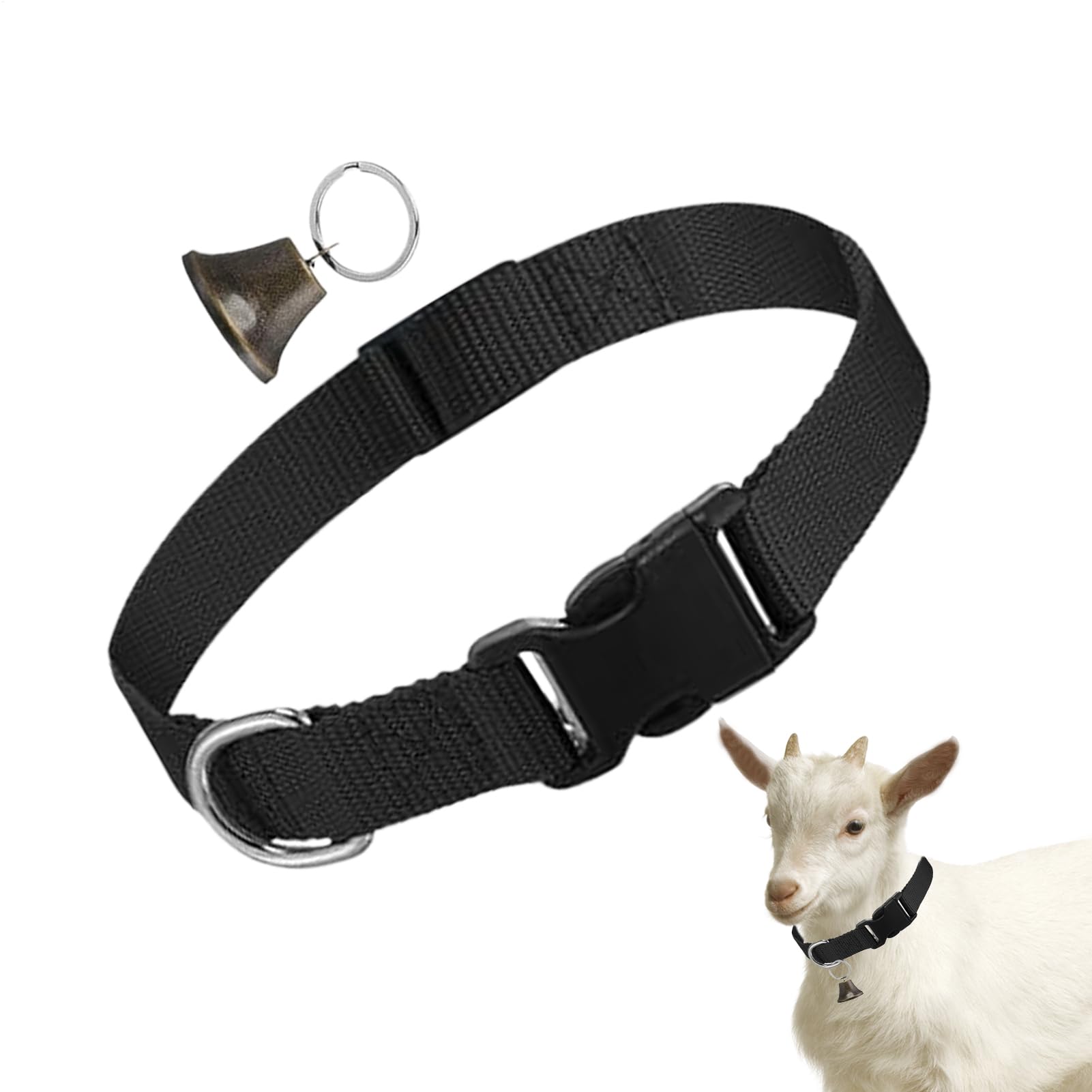 Collier pour Chèvre | Collier Réglable pour Animal en Nylon - Cloche Sonore pour Pâturage Accessoires pour Bétail Entraînement Animal Troupeau De Moutons Chèvres Vaches pour Animaux