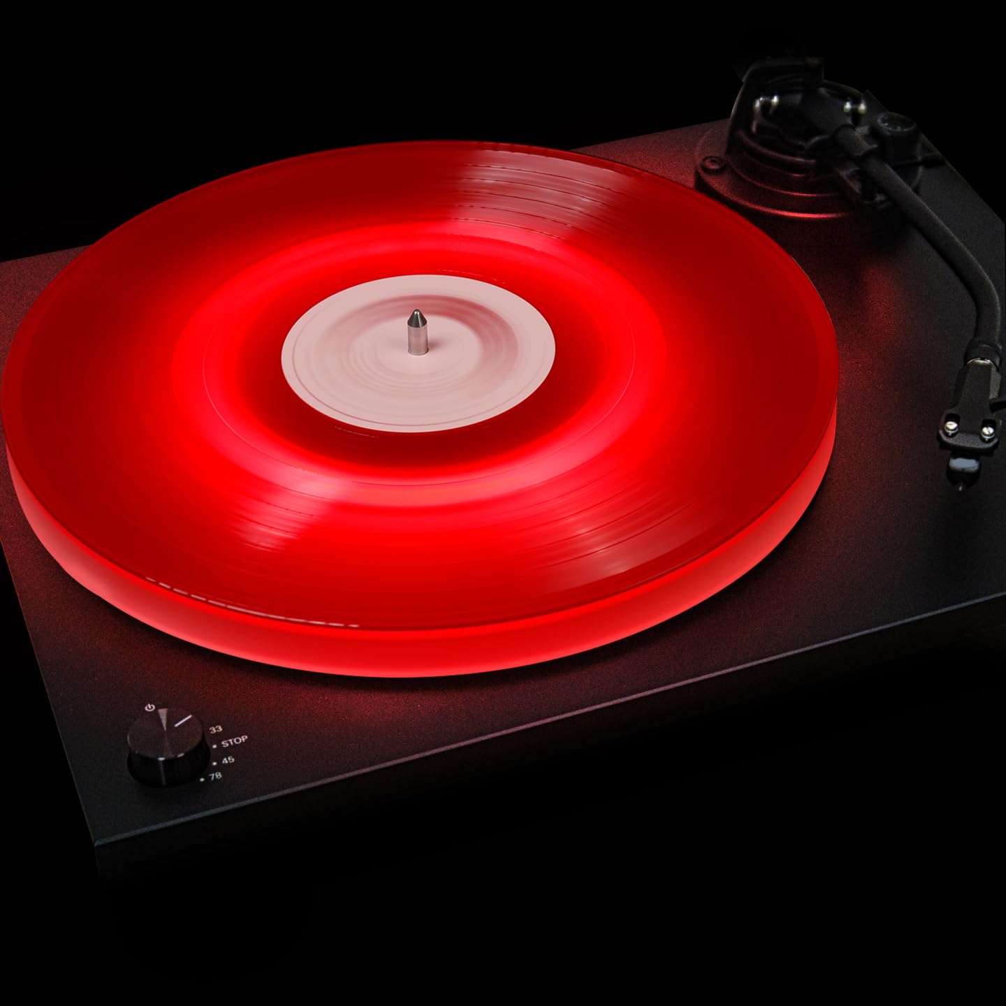Plateau en acrylique à DEL RVB pour Audio-Technica AT-LP5X, tapis de feutrine givré avec bande lumineuse multimode, accessoires LP5X