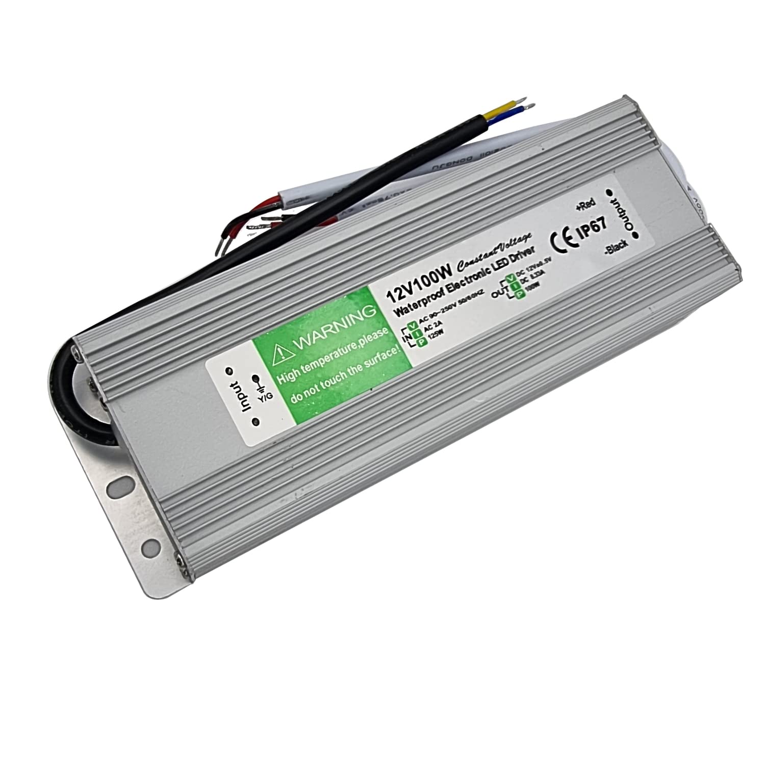 Universal IP67 DC 12V AC 90-265V 15-300 Watts LED Driver Power Supply Switching Transformer for Display Indoor LED Strip light,Radio,Computer Project,3D Printer,CCTV,G4,MR11,MR16 (DC 12V 100W)