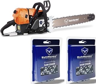 Holzfforma G660 O Dark Grey Chainsaw Power Head With 42inch Guide Bar Standard Ripping and Skip Chain Combo