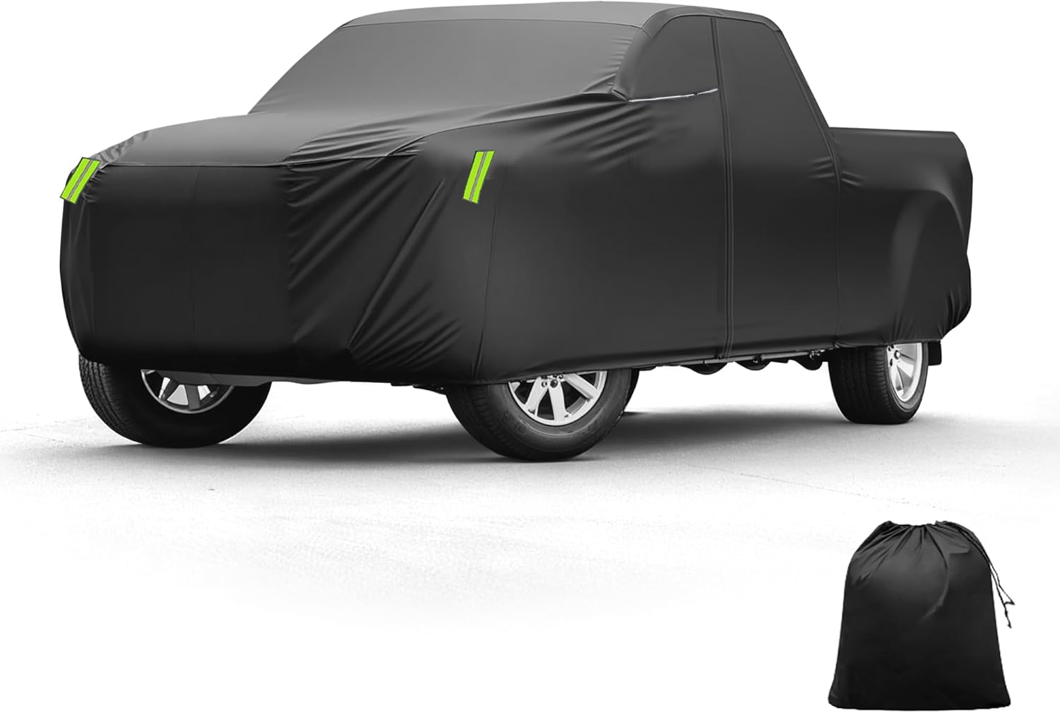 X AUTOHAUX Waterproof Truck Car Cover for 229-242 Inch Trucks All Weather Protection Anti-UV Windproof with Left Side Zipper and Mirror Pockets